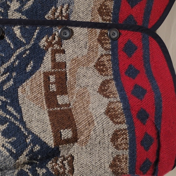 SALE! Sonoma Wool Blend House & Snow Top Mountain Scene Sweater Jacket (X-64) - Picture 3 of 12